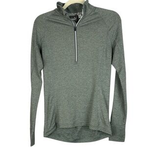 Puma Athletic Athleisure Casual Gray Quarter-Zip Small Pullover